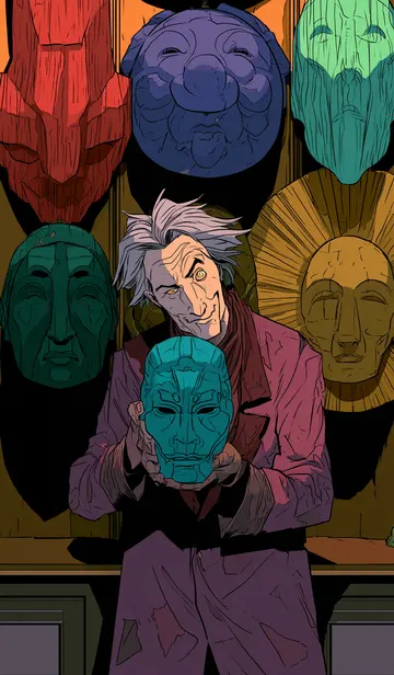 verschillend vocabulary card: The Mask Seller